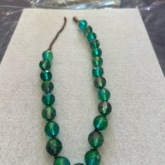 None Jewelry - blue green glass necklace